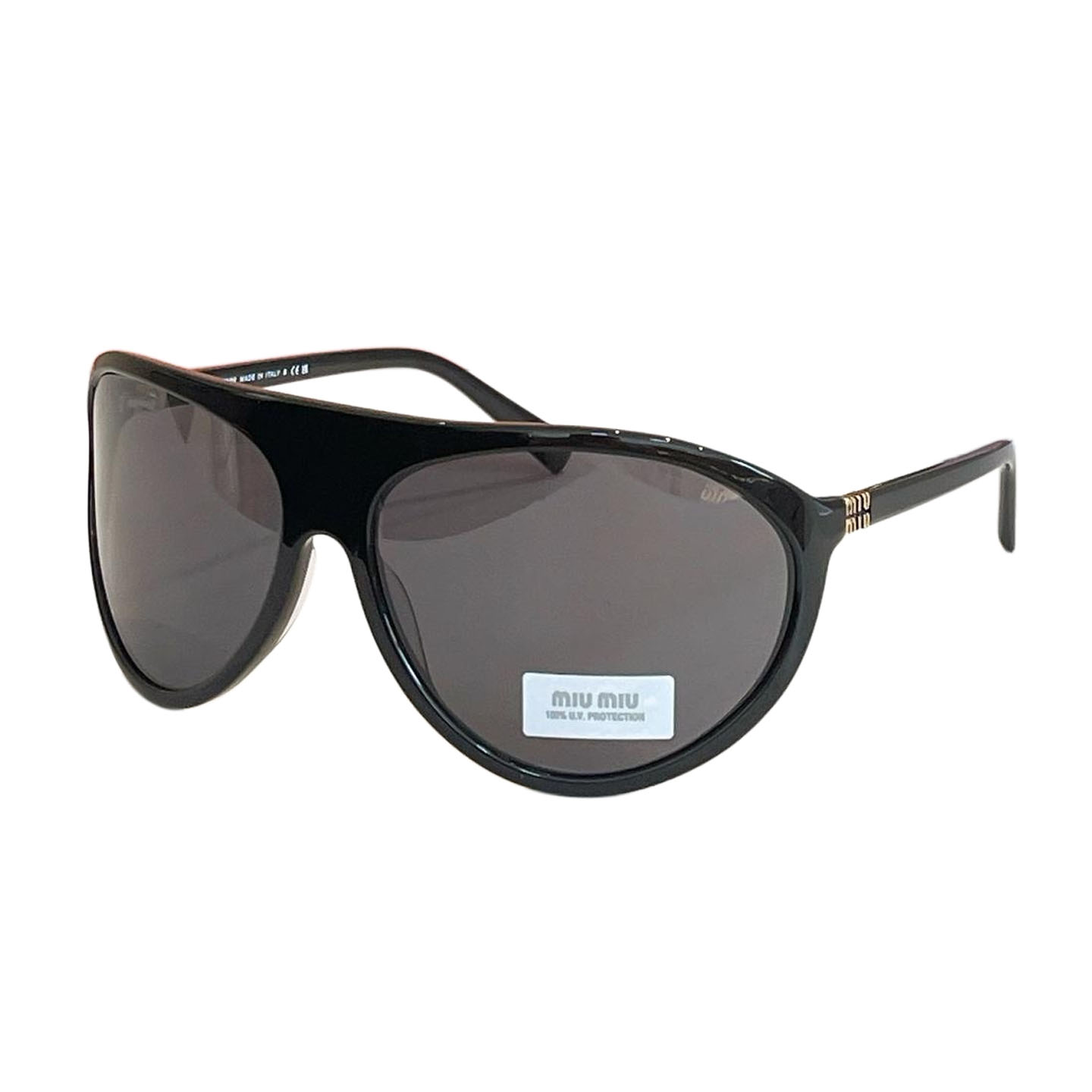 Óculos de piloto Miu Miu preto/preto branco/leopardo/berinjela/marrom preto/branco/coral Tamanho 75口16-110