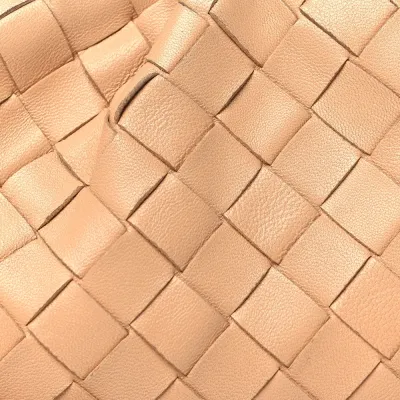Bottega Veneta Mini Intrecciato The Pouch Almond Nappa Leather