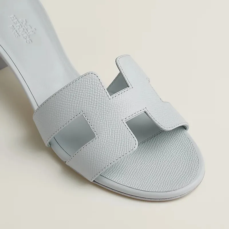 HERMES Oasis Slippers High-heeled slippers Blue High Heels Sandal