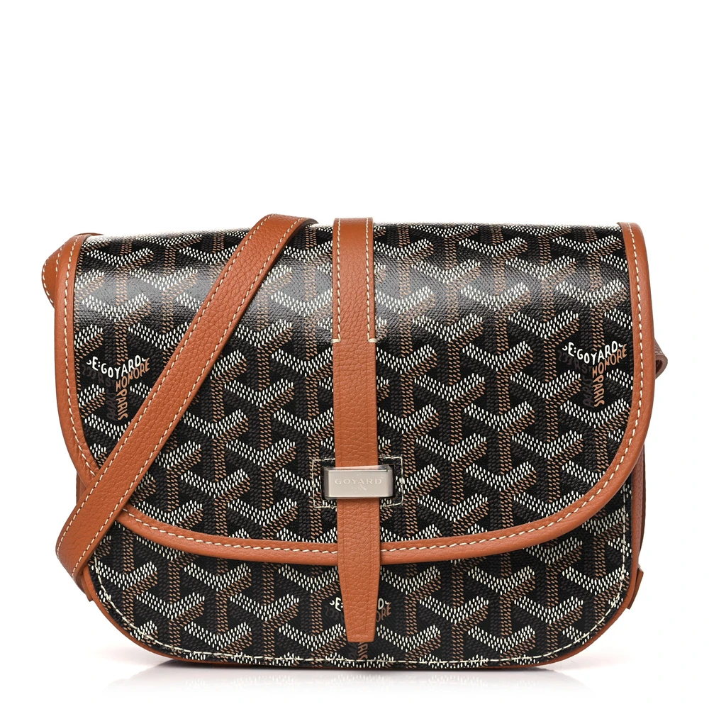 Goyard Belvedere II PM Bolsa Mensageira Preta/Dourado Canvas Goyardine Hardware Prateado