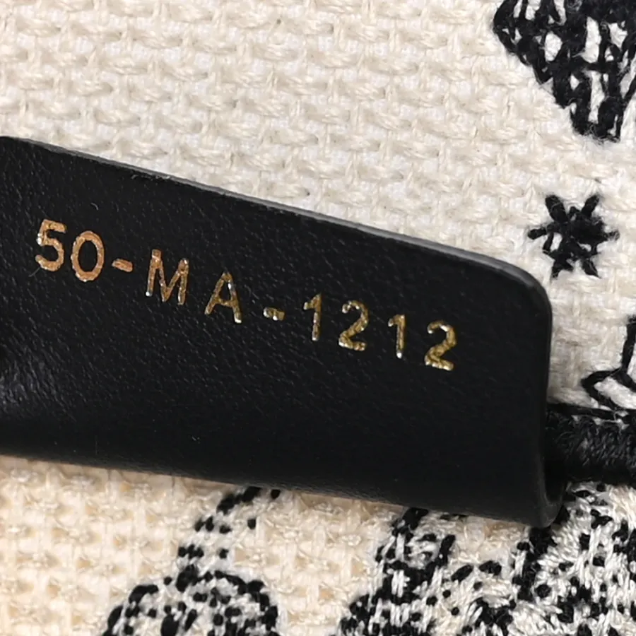 Dior Small Zodiac Toile De Jouy Book Tote Latte/Black Embroidered Canvas