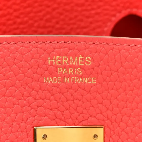 Hermès Birkin 35 Rose Jaipur Taurillon Clemence Leather Gold Hardware - Image 2