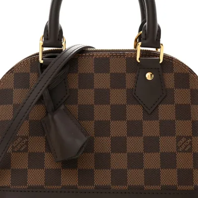 Louis Vuitton Alma BB Damier Ebene Canvas Brass Hardware