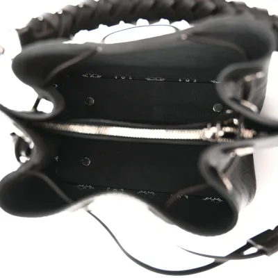 Louis Vuitton Muria MM Black Mahina Leather Silver Hardware