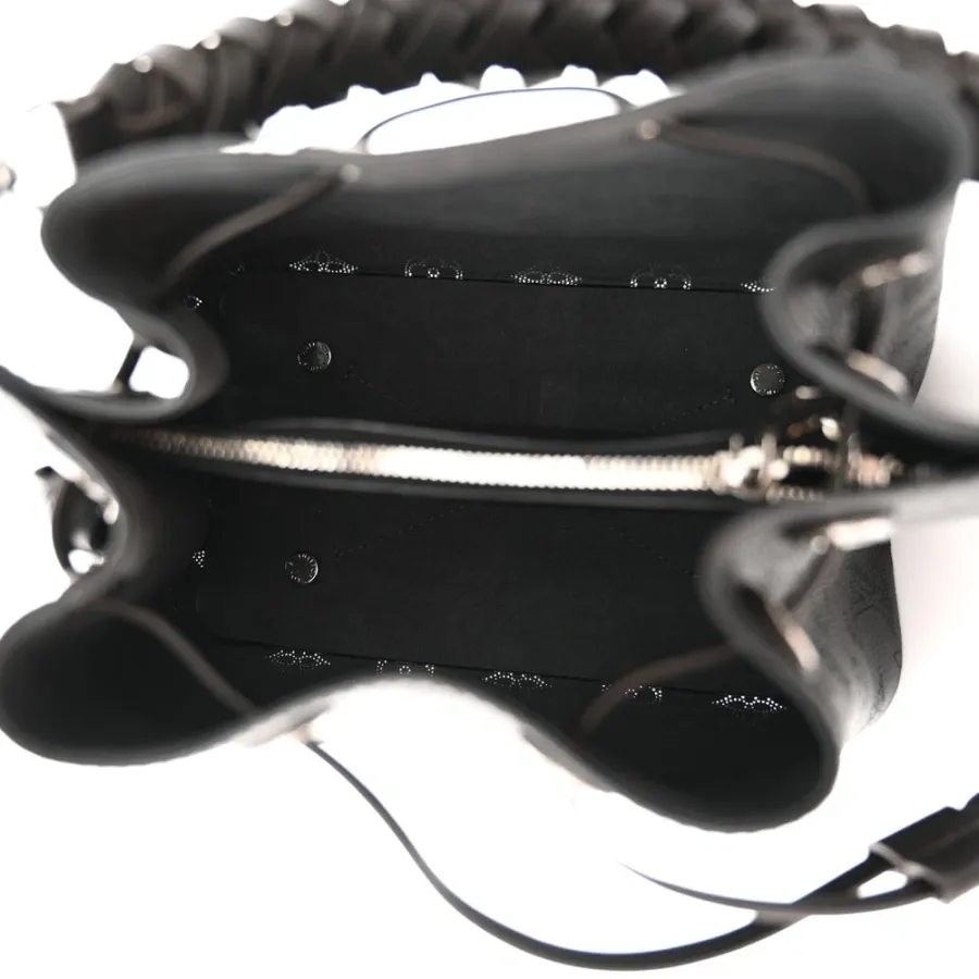Louis Vuitton Muria MM Black Mahina Leather Silver Hardware