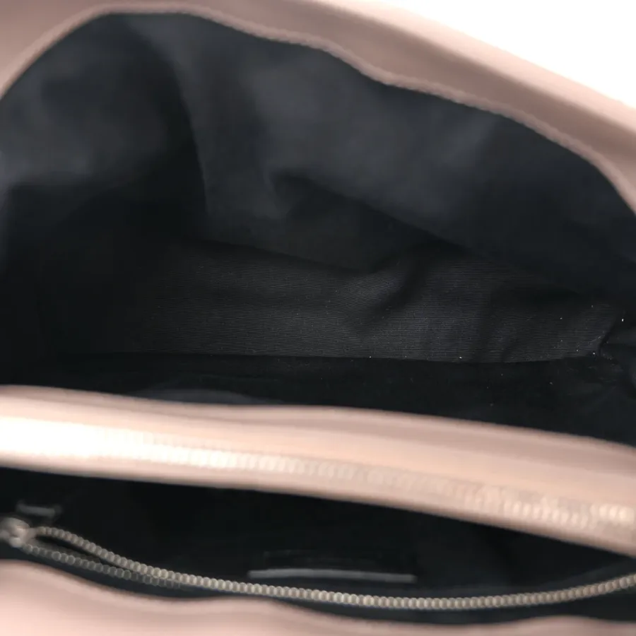 Saint Laurent Medium Loulou Chain Satchel Mink Y-Quilted Monogram Calfskin Leather Silver Hardware