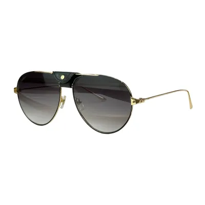 Cartier Pilot glasses black brown/gold silver/black gold color Size 59口16-135