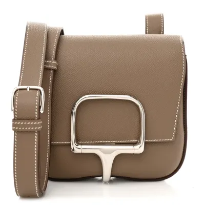 Hermès Mini Della Cavalleria Etoupe Epsom Leather Palladium Hardware