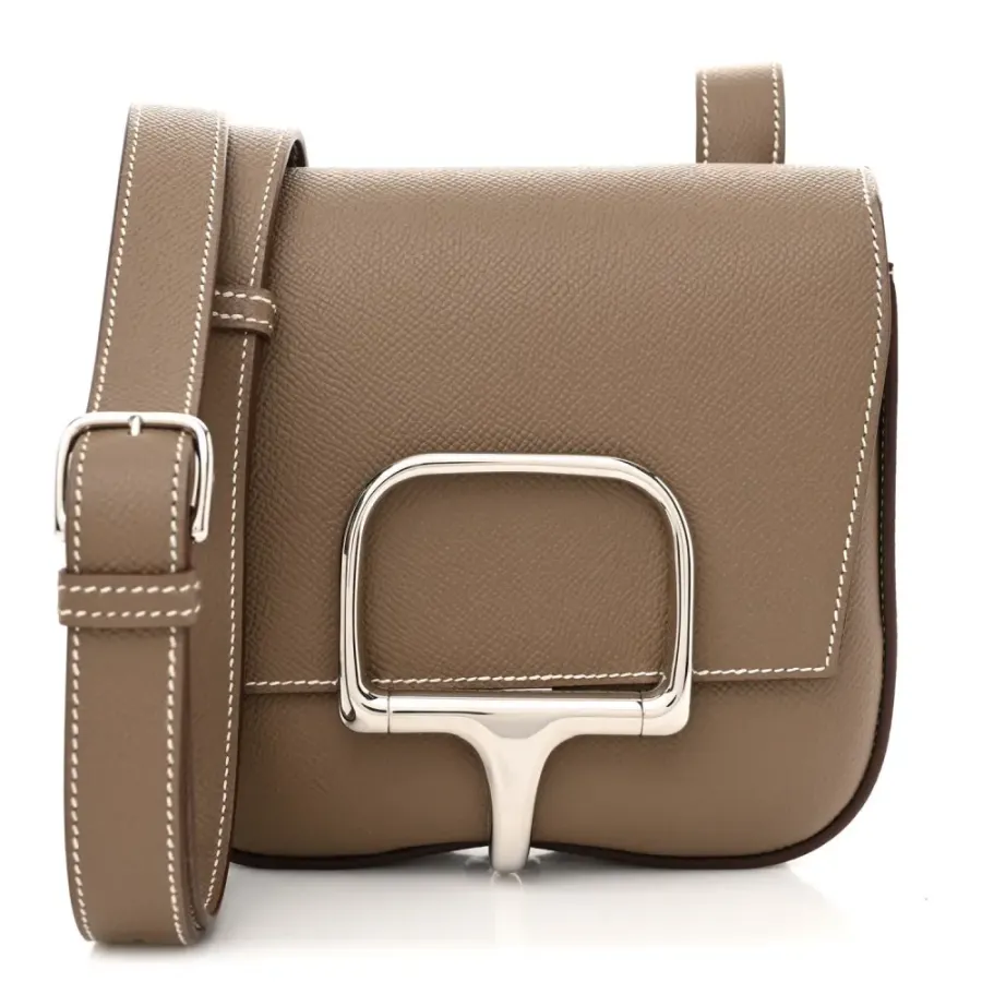 Hermès Mini Della Cavalleria Etoupe Epsom Leather Palladium Hardware