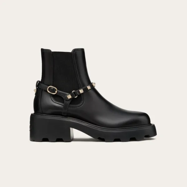VALENTINO ROCKSTUD Calf leather Beatles boots (5.5 cm high heel) - Image 5
