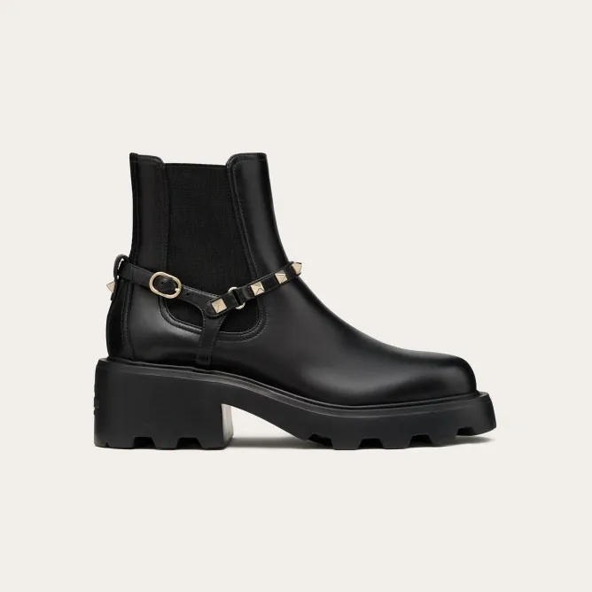 VALENTINO ROCKSTUD Calf leather Beatles boots (5.5 cm high heel)