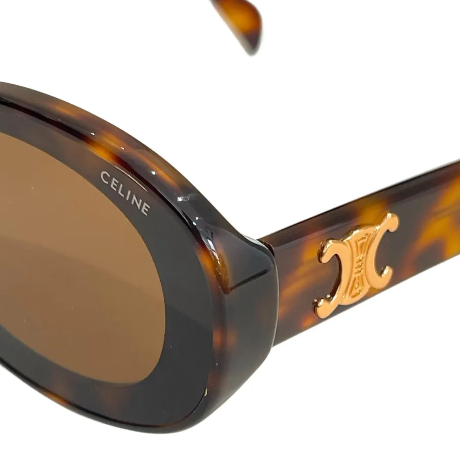 Celine Oval glasses leopard/eggplant/brown black/black white/black ivory/black color Size 51口23-145