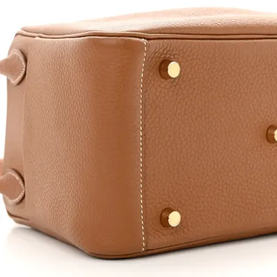 Hermès Lindy 26 Brown Taurillon Clemence Leather Gold Hardware