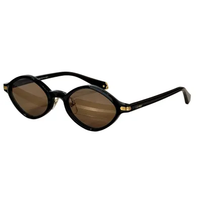 Cartier Oval glasses ivory/black/black brown/burgundy/coffee/leopard color Size 48-21-145