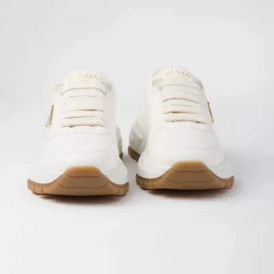PRADA white lIvory color leather sneakers