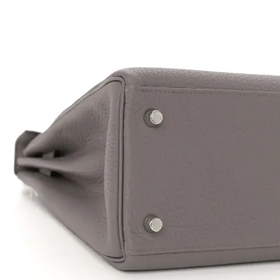 Hermès Kelly Retourne 28 Etain Togo Leather Palladium Hardware