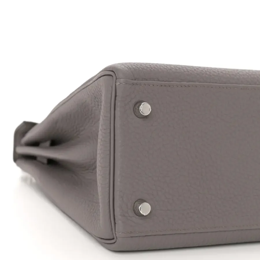 Hermès Kelly Retourne 28 Etain Togo Leather Palladium Hardware