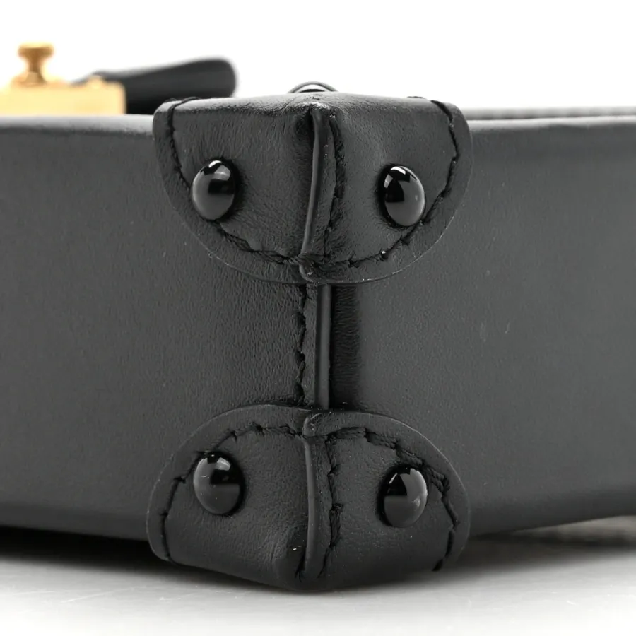 Louis Vuitton Pochette Trunk Verticale Black Monogram Canvas Brass Hardware