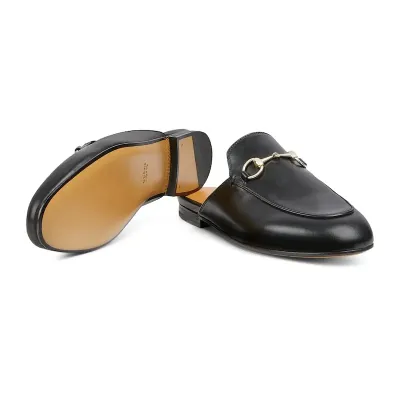 Gucci black baotou slippers