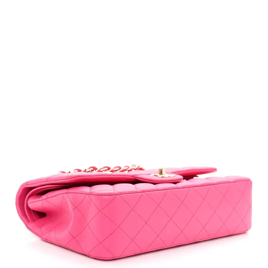 Grade Chanel Double Flap Medium Fuchsia Bag