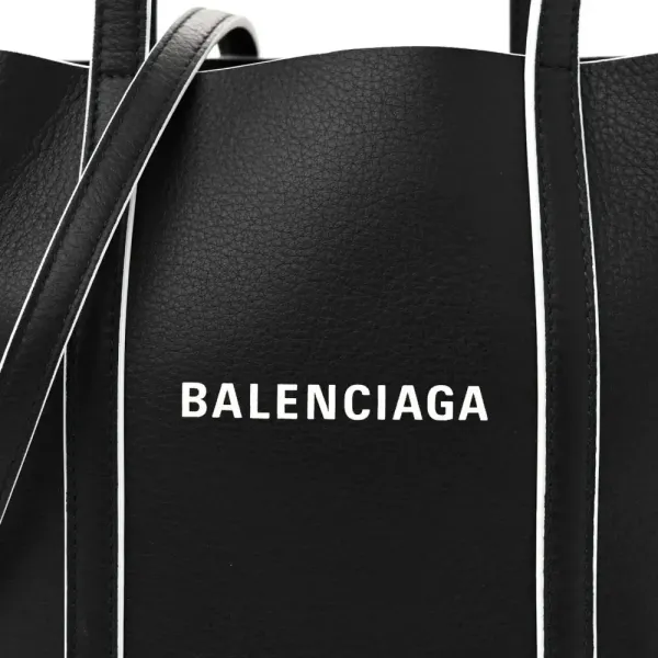 Balenciaga XXS Everyday Tote Black/White Smooth Calfskin Leather Logo Double Sided - Image 8