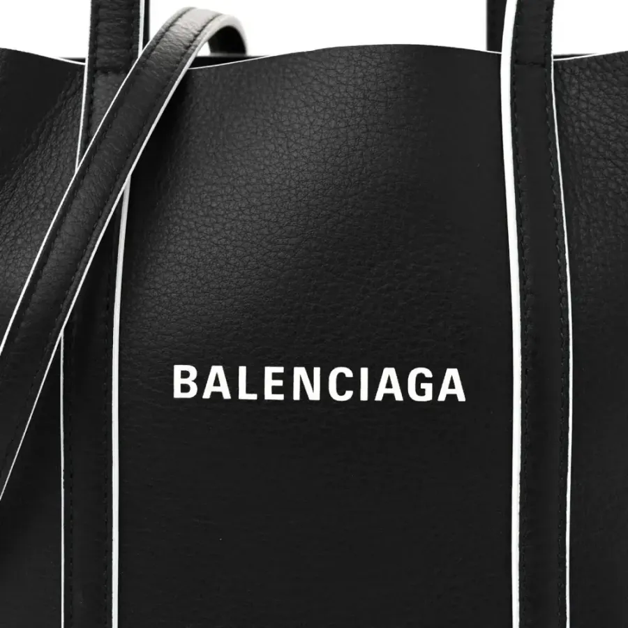 Balenciaga XXS Everyday Tote Black/White Smooth Calfskin Leather Logo Double Sided