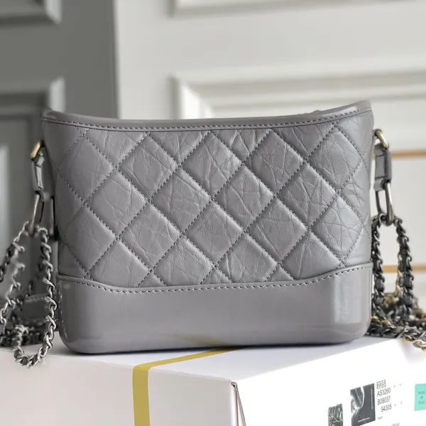 Chanel Grey Bag Quilted Calfskin Leather Shoulder Bags Crossbody Bags - Image 4