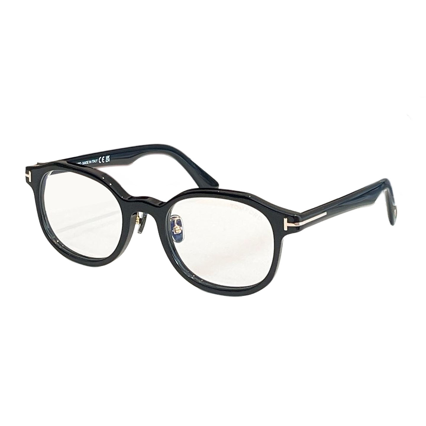 Óculos de armação Boston Tom Ford preto/leopardo/preto fosco Tamanho 50口22-145