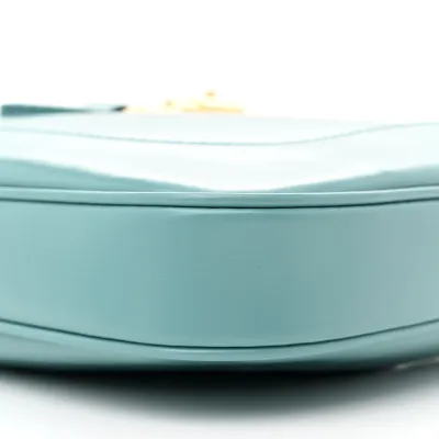 Gucci Small Bi-Color Jackie 1961 Hobo Dusty Azure Boarded Dyana Lux Calfskin Leather Brass Hardware