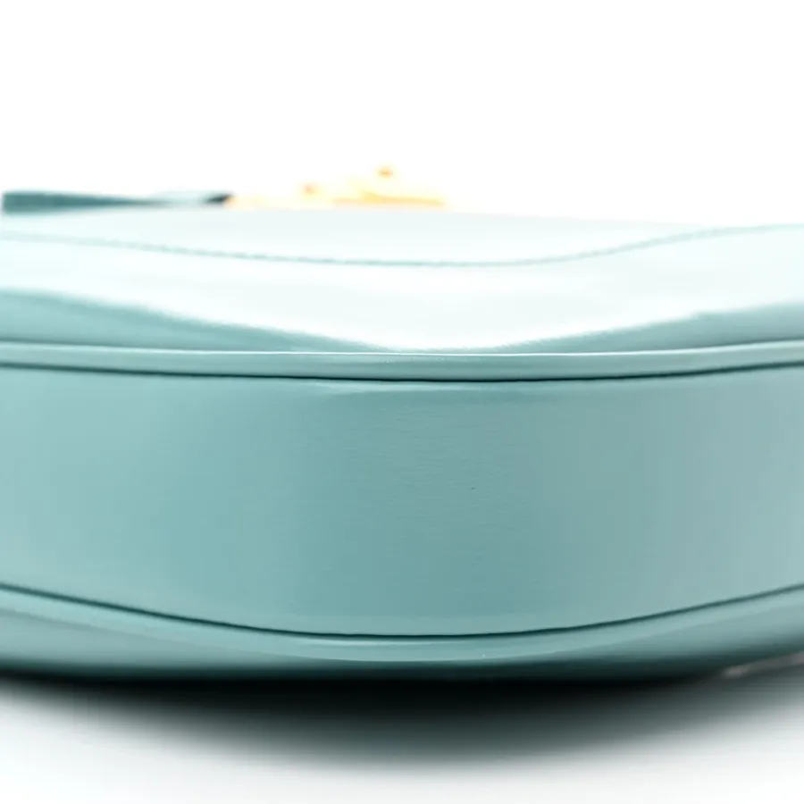 Gucci Small Bi-Color Jackie 1961 Hobo Dusty Azure Boarded Dyana Lux Calfskin Leather Brass Hardware