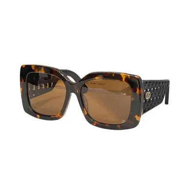 DIOR square frame glasses black/green orange/black purple/white black/leopard brown color Size 54口19-140