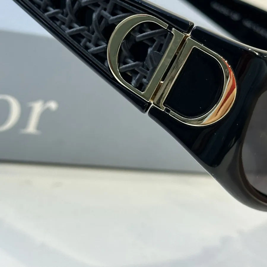 DIOR square frame glasses black/white color Size 61口15-130