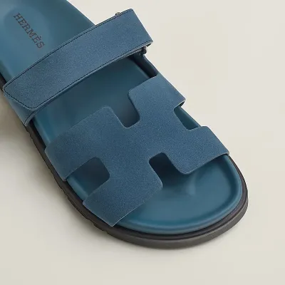 HERMES Chypre Blue  Slippers