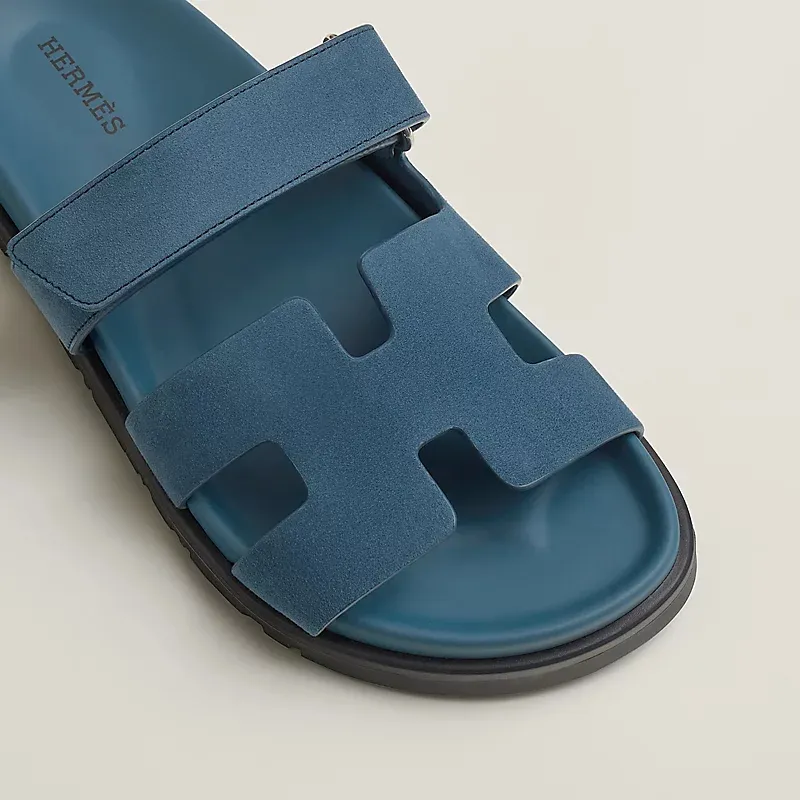HERMES Chypre Blue  Slippers