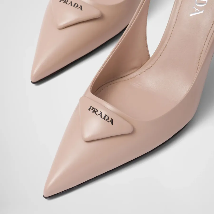PRADA Shiny finish leather pink High Heels Shoes