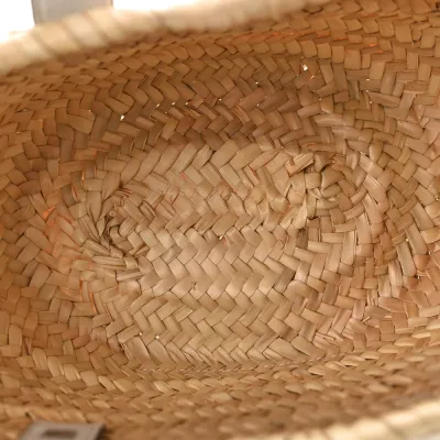 Loewe Basket Tote Bag Small Natural/White Raffia & Calfskin Leather