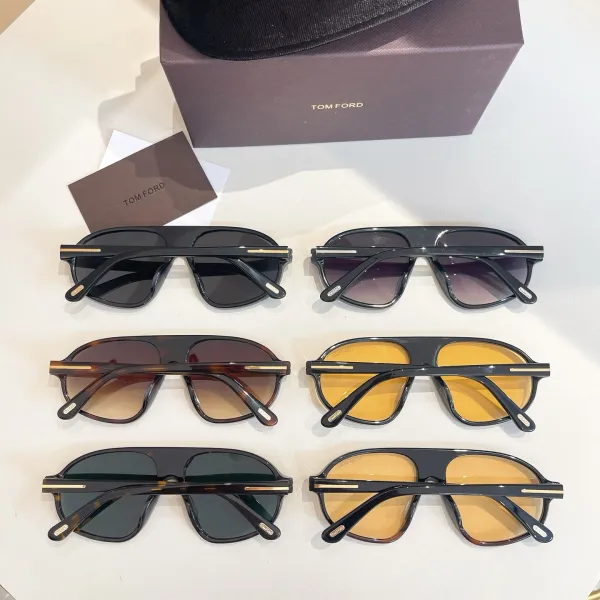 Tom Ford glasses orange black/black/eggplant/leopard brown/green leopard/apricot color Size 58口16-145 - Image 9