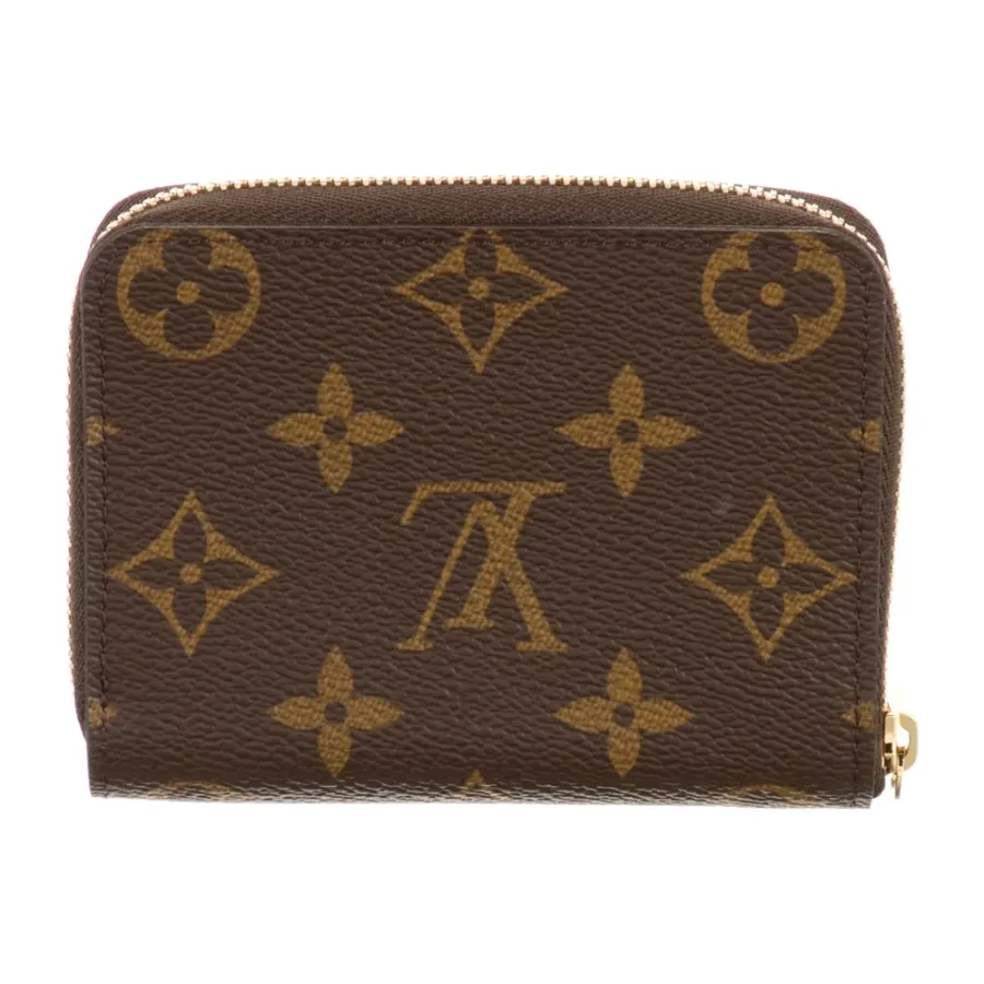 Louis Vuitton Small Zippy Coin Purse Monogram Coated Canvas Gold Hardware