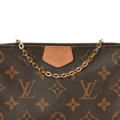 Louis Vuitton Multi Pochette Accessories Mini Pochette Monogram Canvas Gold Hardware