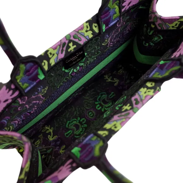 Dior Book Tote Medium Broderie Dior Indian Purple Multicolore - Image 4