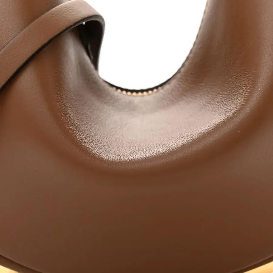 Fendi Mini Fendigraphy Hobo Bag Brandy Matte Grace Vitello Leather Gold Hardware