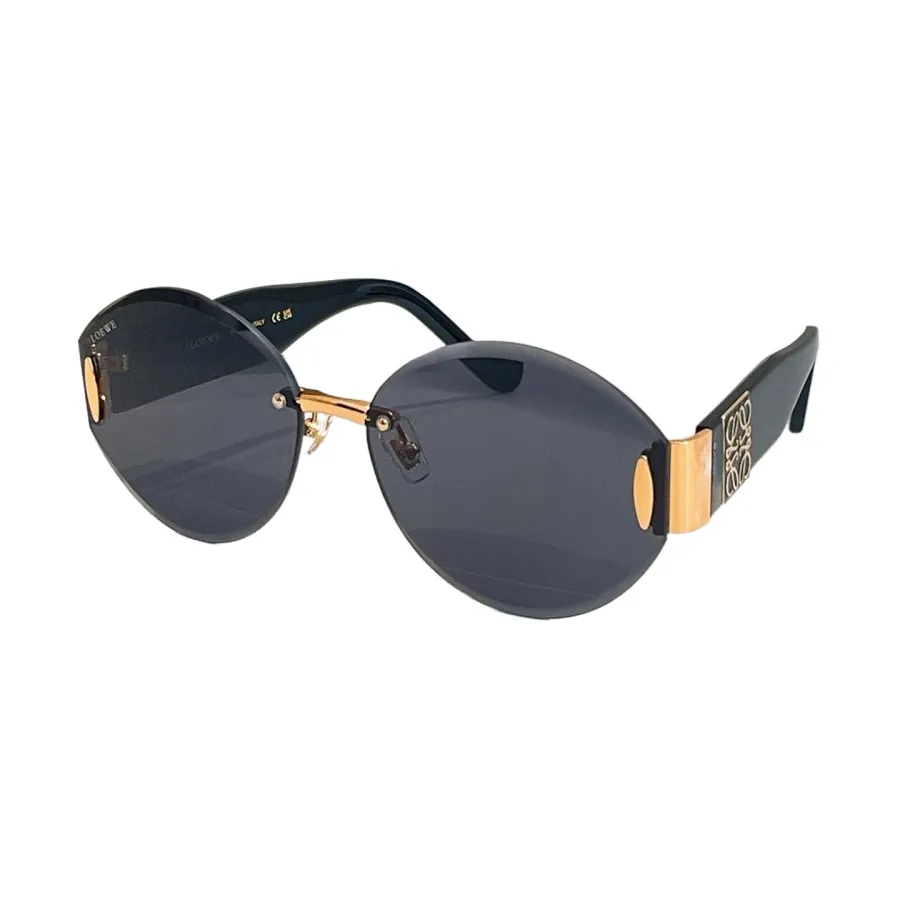 Loewe round frame glasses blue/black/eggplant/leopard brown/pink/purple white color Size 63口15-140