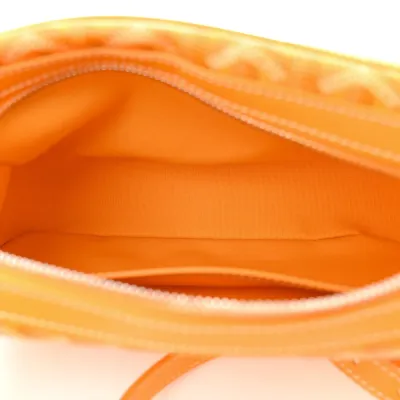 Goyard Sac Cap Vert PM Vert Yellow Goyardine Canvas Silver Hardware