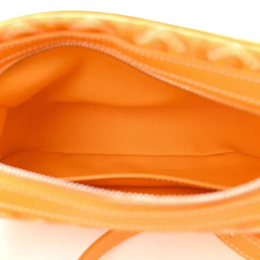 Goyard Sac Cap Vert PM Vert Yellow Goyardine Canvas Silver Hardware