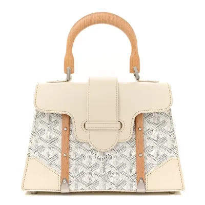 Goyard Mini Saigon Structured White Goyardine Canvas