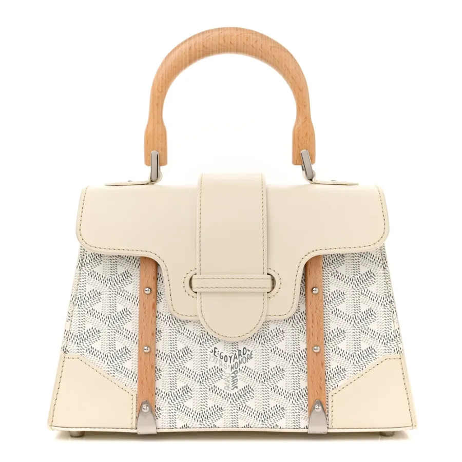 Goyard Mini Saigon Structured White Goyardine Canvas