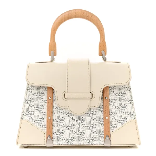 Goyard Mini Saigon Structured White Goyardine Canvas
