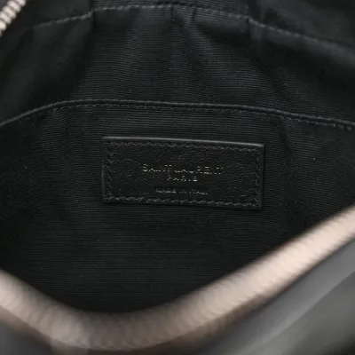 Saint Laurent Medium Lou Camera Bag Black Monogram Calfskin Matelasse Leather Silver Hardware