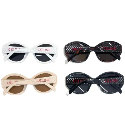 Celine Round frame glasses white/beige/leopard/black color Size 54口20-145