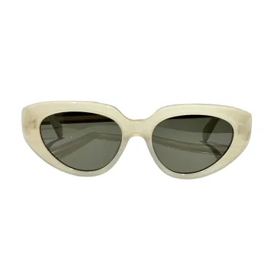 Celine Cat Eye glasses ivory/leopard/black color Size 53口17-145